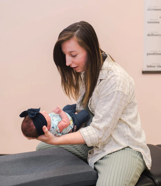 Chiropractor Christiansburg VA Robyn Tarasidis With Baby